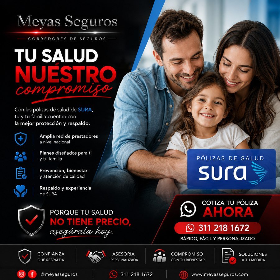 Publicación de Instagram: pólizas de salud Meyas Seguros